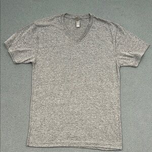 Next Level Men’s Gray V-Neck T-Shirt | Size Small | Athletic Tri-Blend Comfort T